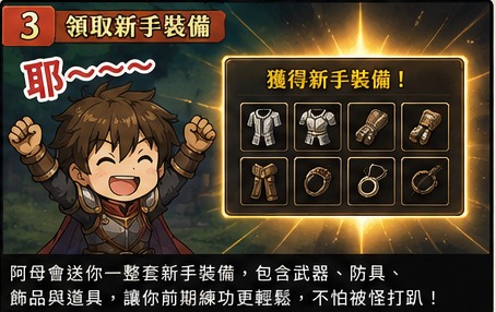 領取新手裝備